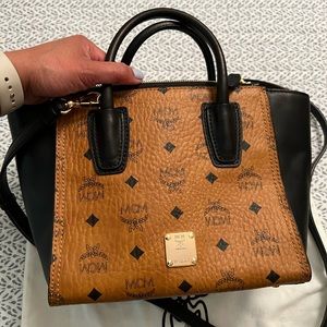 MCM tote Small Kathy Visetos Cognac